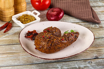 Baked pork tenderloin with mustard