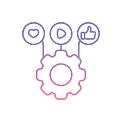 Social Media Management Icon vector stock illustration