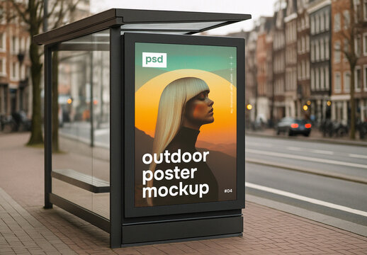 Outdoor poster design mockup