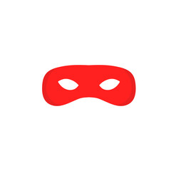 Red super hero mask icon