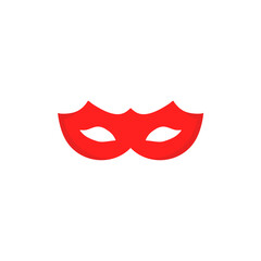 Red super hero mask icon