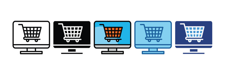 Online Store  Icon Element For Design