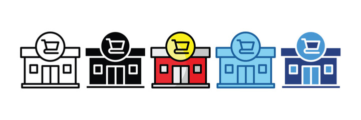 Storefront  Icon Element For Design