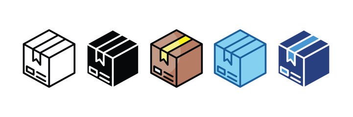 Parcel Box  Icon Element For Design