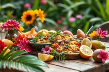 Traditional Venezuelan dish close-up