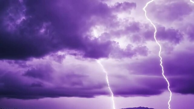 Epic thunderstorm lightning strike video footage for nature lovers and storm chasers to enjoy