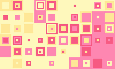 Abstract pastel pink and yellow square pattern background.  Geometric design ideal for website banners, presentations, or playful branding.