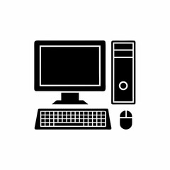 creative details Desktop computer icon Vector Illustration