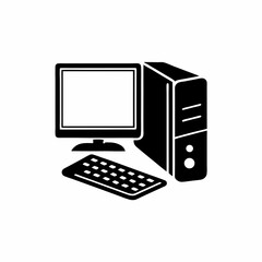 creative details Desktop computer icon Vector Illustration