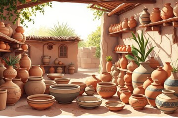 Malian Pottery Workshop in Nature