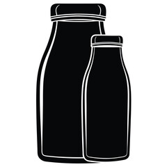 Juice bowl silhouette vector on white background