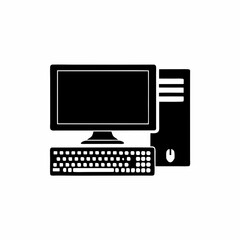 Fototapeta premium creative details Desktop computer icon Vector Illustration