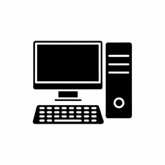 creative details Desktop computer icon Vector Illustration