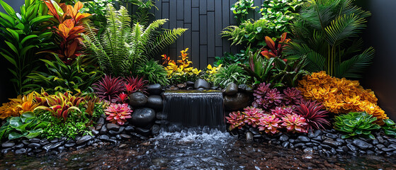 Botanical garden with mix plants