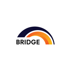 bridge logo design template illustration vector