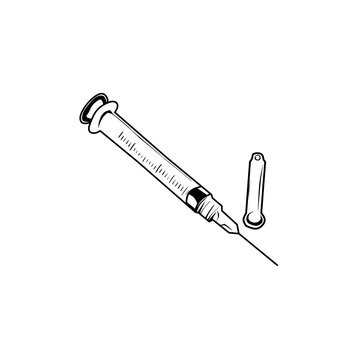 syringe on a white background