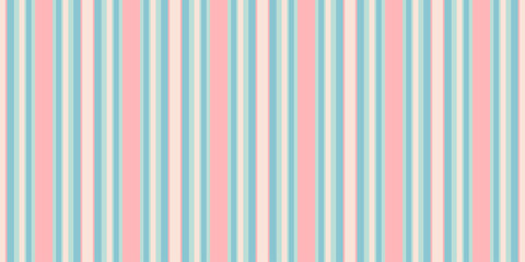 Obraz premium Pastel pink, blue, and beige vertical stripes create a cheerful, seamless pattern. Ideal for backgrounds, textiles, or website design.
