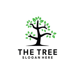 Obraz premium abstract tree logo design symbol illustration vector