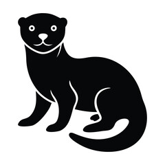 Minimalist Ferret Silhouette vector