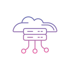 Cloud Computing Icon vector stock illustration