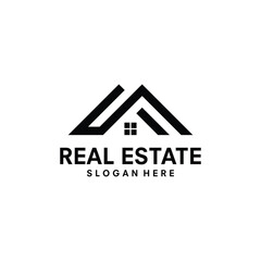 real estate logo design symbol illustration vector