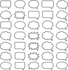 Speech Bubble set. Talk bubble. Cloud speech bubbles collection.