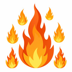 fire flames set