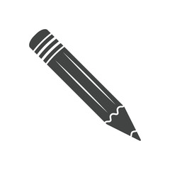 Pencil icon in flat style. Office supplies vector illustration on isolated background. Writing sign business concept.