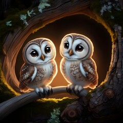 beautiful owl siting o the tree