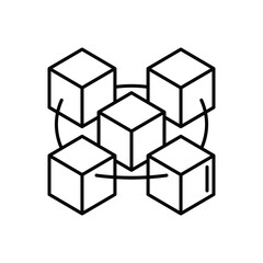 Blockchain Icon vector stock illustration