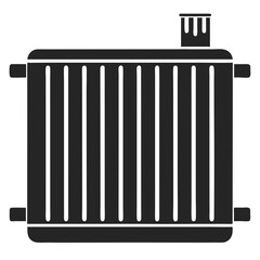 Machinery Parts Radiator Icon Vector Art Illustration Design