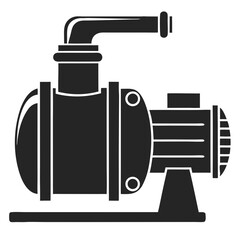 Machinery Parts Pump Icon Vector Art Illustration Design