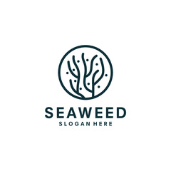seaweed logo design template illustration vector