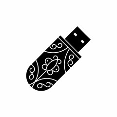 creative details USB flash drive icon Vector Illustration