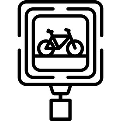 Bicycle Crossing Icon
