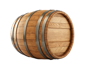 old wooden barrel isolated PNG