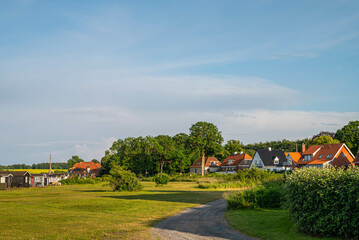 houses near the coast of Kerteminde in Denmark