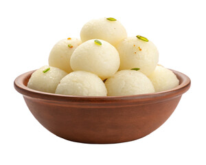 rasgulla in bowl isolated PNG