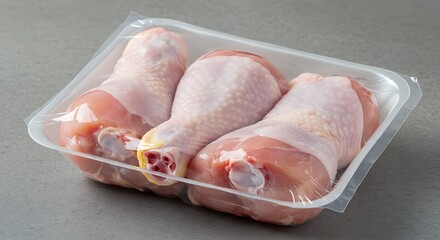 Raw chicken drumsticks chicken meat poultry food protein dinner lunch ingredient fresh uncooked package tray