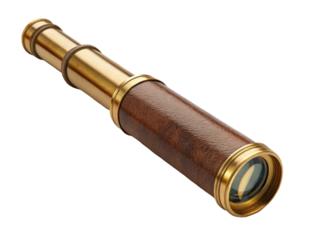 retro telescope isolated PNG