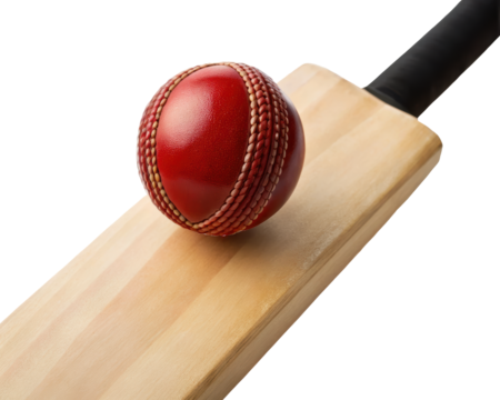 cricket bat and ball isolated PNG