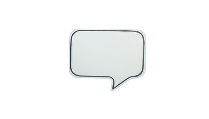 Naklejka premium Simple blank speech bubble graphic
