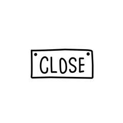 closed sign icon