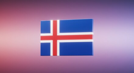 Icelandic Flag 3D Render: A Vibrant Digital Representation of Icelandic National Symbol