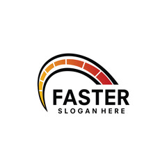 speed meter logo design template illustration vector