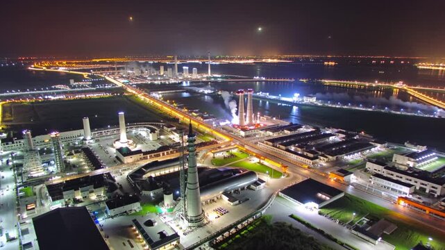 Aerial drone view of a large-scale industrial mining site