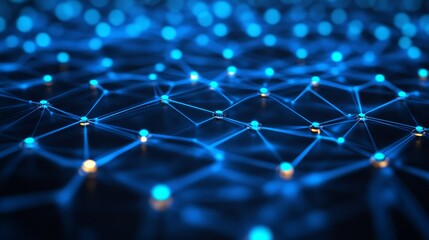 Abstract visualization of digital network connectivity in a high-tech environment