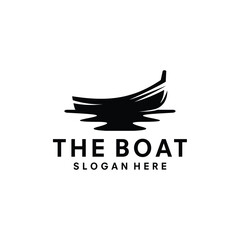 Fototapeta premium vintage logo ship vector template illustration