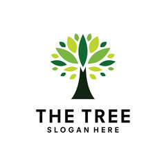 Obraz premium tree logo vector icon illustration