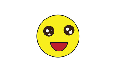 Fototapeta premium A warm, friendly face with a gentle smile and blushing cheeks, often used to express happiness, positivity, or affection.